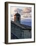 France, Provence, Lacoste. Church Bell Tower at Sunset in the Hill Town of Lacoste-Julie Eggers-Framed Photographic Print