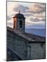 France, Provence, Lacoste. Church Bell Tower at Sunset in the Hill Town of Lacoste-Julie Eggers-Mounted Photographic Print