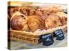 France, Provence, Nimes, Croissants in Bakery-Shaun Egan-Stretched Canvas