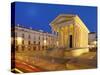 France, Provence, Nimes, Maison Caree at Night-Shaun Egan-Stretched Canvas