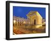 France, Provence, Nimes, Maison Caree at Night-Shaun Egan-Framed Photographic Print