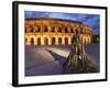 France, Provence, Nimes, Roman Ampitheatre, Toreador Statue at Dusk-Shaun Egan-Framed Photographic Print