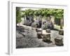 France, Provence. Outdoor Patio of the Saint-Hilaire Abbey-Julie Eggers-Framed Photographic Print