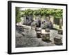 France, Provence. Outdoor Patio of the Saint-Hilaire Abbey-Julie Eggers-Framed Photographic Print