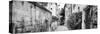 France Provence Panoramic Collection - Street Scene B&W - Uzès-Philippe Hugonnard-Stretched Canvas