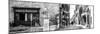 France Provence Panoramic Collection - Typical Provencal Street B&W-Philippe Hugonnard-Mounted Photographic Print