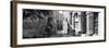 France Provence Panoramic Collection - Typical Provencal Street Scene B&W-Philippe Hugonnard-Framed Photographic Print