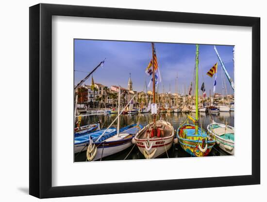 France, Provence, Var, Sanary-Sur-Mer, Harbour-Udo Siebig-Framed Photographic Print