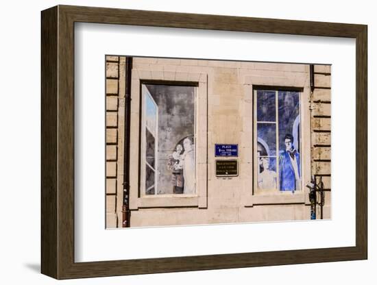 France, Provence, Vaucluse, Avignon, Place Daniel Sorano, House Facade, Mural Painting-Udo Siebig-Framed Photographic Print