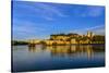 France, Provence, Vaucluse, Avignon, Rh™ne Shore-Udo Siebig-Stretched Canvas