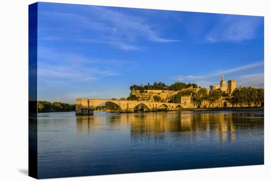 France, Provence, Vaucluse, Avignon, Rh™ne Shore-Udo Siebig-Stretched Canvas