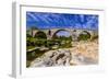 France, Provence, Vaucluse, Bonnieux, River Calavon, Roman Stone Arched Bridge Pont Julien-Udo Siebig-Framed Photographic Print