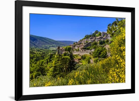 France, Provence, Vaucluse, Bonnieux, View of the Village-Udo Siebig-Framed Photographic Print