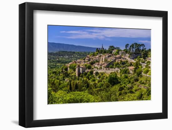 France, Provence, Vaucluse, Bonnieux, View of the Village-Udo Siebig-Framed Premium Photographic Print