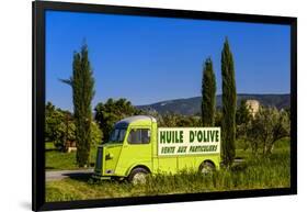 France, Provence, Vaucluse, Coustellet, Olive Mill, Pickup Van Citroen Type H, Advertising Vehicle-Udo Siebig-Framed Photographic Print