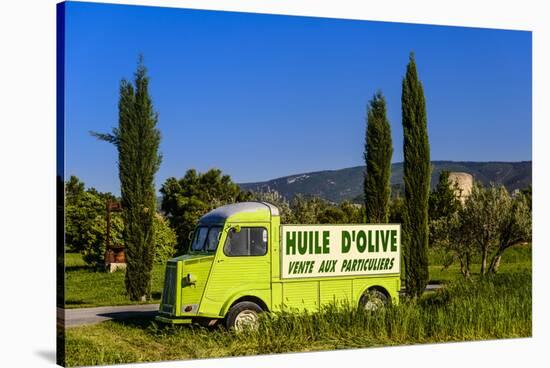 France, Provence, Vaucluse, Coustellet, Olive Mill, Pickup Van Citroen Type H, Advertising Vehicle-Udo Siebig-Stretched Canvas