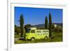 France, Provence, Vaucluse, Coustellet, Olive Mill, Pickup Van Citroen Type H, Advertising Vehicle-Udo Siebig-Framed Photographic Print