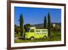 France, Provence, Vaucluse, Coustellet, Olive Mill, Pickup Van Citroen Type H, Advertising Vehicle-Udo Siebig-Framed Photographic Print