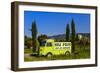 France, Provence, Vaucluse, Coustellet, Olive Mill, Pickup Van Citroen Type H, Advertising Vehicle-Udo Siebig-Framed Photographic Print