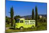 France, Provence, Vaucluse, Coustellet, Olive Mill, Pickup Van Citroen Type H, Advertising Vehicle-Udo Siebig-Mounted Photographic Print