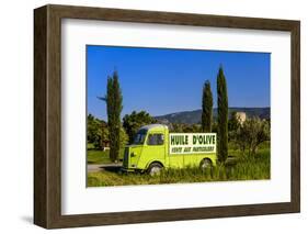 France, Provence, Vaucluse, Coustellet, Olive Mill, Pickup Van Citroen Type H, Advertising Vehicle-Udo Siebig-Framed Photographic Print