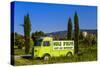 France, Provence, Vaucluse, Coustellet, Olive Mill, Pickup Van Citroen Type H, Advertising Vehicle-Udo Siebig-Stretched Canvas