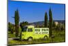 France, Provence, Vaucluse, Coustellet, Olive Mill, Pickup Van Citroen Type H, Advertising Vehicle-Udo Siebig-Mounted Premium Photographic Print