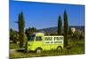 France, Provence, Vaucluse, Coustellet, Olive Mill, Pickup Van Citroen Type H, Advertising Vehicle-Udo Siebig-Mounted Photographic Print