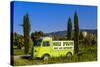 France, Provence, Vaucluse, Coustellet, Olive Mill, Pickup Van Citroen Type H, Advertising Vehicle-Udo Siebig-Stretched Canvas