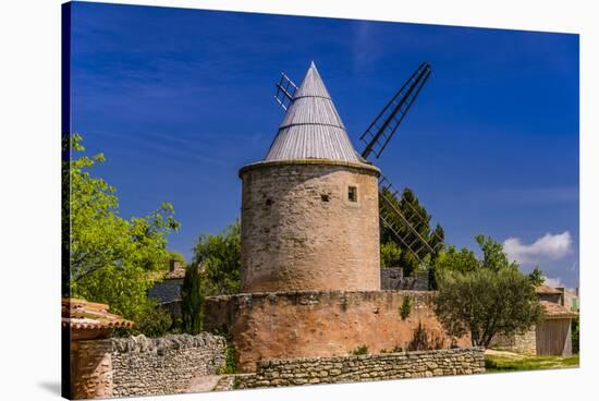 France, Provence, Vaucluse, Goult, Historical Windmill "Moulin De JŽrusalem-Udo Siebig-Stretched Canvas