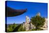 France, Provence, Vaucluse, Lacoste, Castle Ruin Lacoste, Sculpture with Hands-Udo Siebig-Stretched Canvas