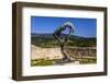 France, Provence, Vaucluse, Lacoste, Castle Ruin Lacoste-Udo Siebig-Framed Photographic Print