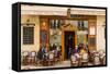 France, Provence, Vaucluse, Lourmarin, Old Town, Bistro-Udo Siebig-Framed Stretched Canvas