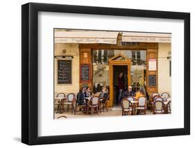 France, Provence, Vaucluse, Lourmarin, Old Town, Bistro-Udo Siebig-Framed Photographic Print