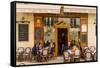 France, Provence, Vaucluse, Lourmarin, Old Town, Bistro-Udo Siebig-Framed Stretched Canvas