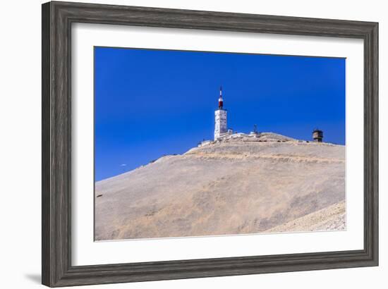 France, Provence, Vaucluse, Malauc?ne, Mont Ventoux, Summit with Transmitting Station-Udo Siebig-Framed Photographic Print