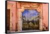 France, Provence, Vaucluse, Roussillon, Old Town, House Facade, House Gate, Mural Painting-Udo Siebig-Framed Stretched Canvas