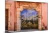 France, Provence, Vaucluse, Roussillon, Old Town, House Facade, House Gate, Mural Painting-Udo Siebig-Mounted Photographic Print