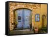 France, Provence, Vaucluse, Roussillon, Old Town, House Facade, House Gate, Mural Painting-Udo Siebig-Framed Stretched Canvas