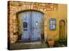 France, Provence, Vaucluse, Roussillon, Old Town, House Facade, House Gate, Mural Painting-Udo Siebig-Stretched Canvas