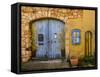 France, Provence, Vaucluse, Roussillon, Old Town, House Facade, House Gate, Mural Painting-Udo Siebig-Framed Stretched Canvas