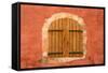 France, Provence, Vaucluse, Roussillon, Old Town, House Facade-Udo Siebig-Framed Stretched Canvas