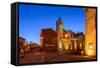 France, Provence, Vaucluse, Roussillon, Town Hall Square, Church-Udo Siebig-Framed Stretched Canvas