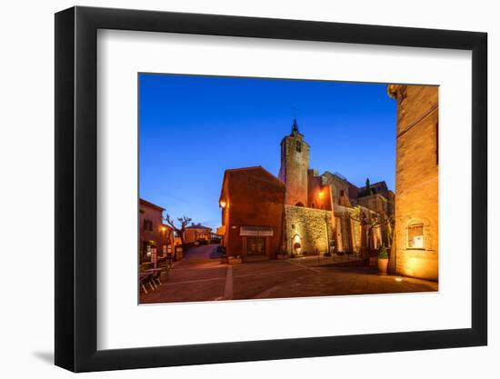 France, Provence, Vaucluse, Roussillon, Town Hall Square, Church-Udo Siebig-Framed Photographic Print