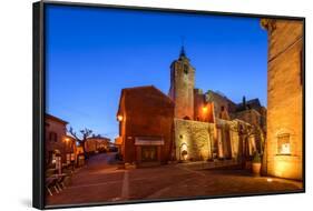 France, Provence, Vaucluse, Roussillon, Town Hall Square, Church-Udo Siebig-Framed Photographic Print