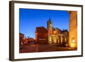 France, Provence, Vaucluse, Roussillon, Town Hall Square, Church-Udo Siebig-Framed Photographic Print