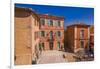 France, Provence, Vaucluse, Roussillon, Town Hall Square with Town Hall-Udo Siebig-Framed Photographic Print