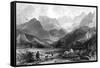 France Pyrenees-Thomas Allom-Framed Stretched Canvas