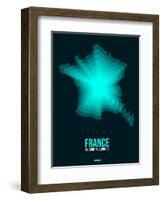 France Radiant Map 2-NaxArt-Framed Art Print