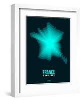 France Radiant Map 2-NaxArt-Framed Art Print